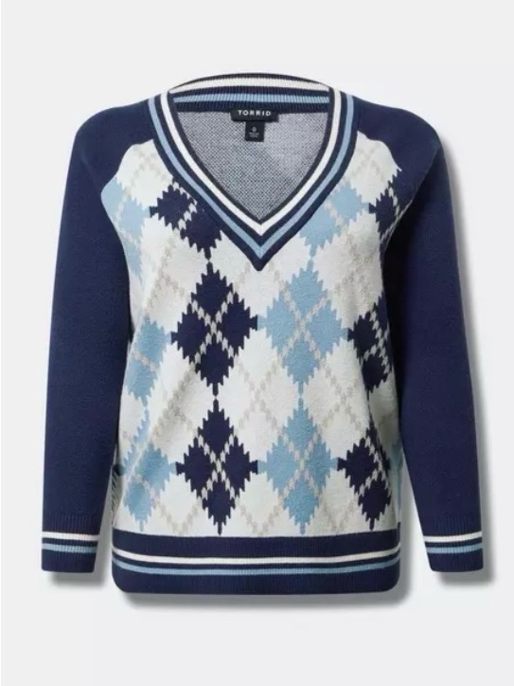 NWT Torrid Everyday Soft Ribbed V-Neck Raglan Sweater - Picture 4 of 5